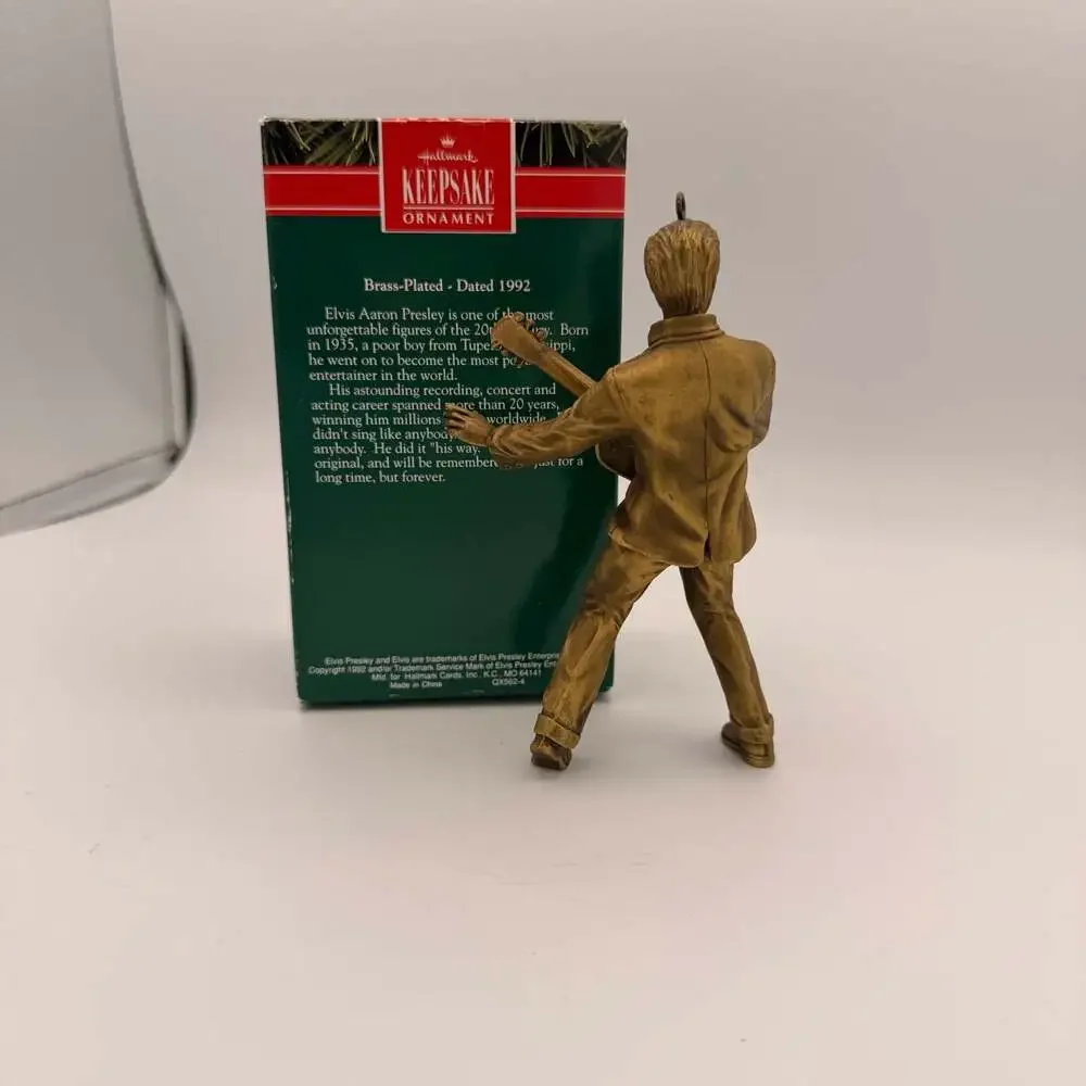 1992 Hallmark Keepsake Elvis Presley Brass-Plated Gold Crown Exclusive Ornament